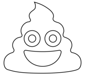 Poop emoji coloring pages free coloring pages