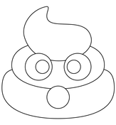 Poop emoji coloring pages free coloring pages