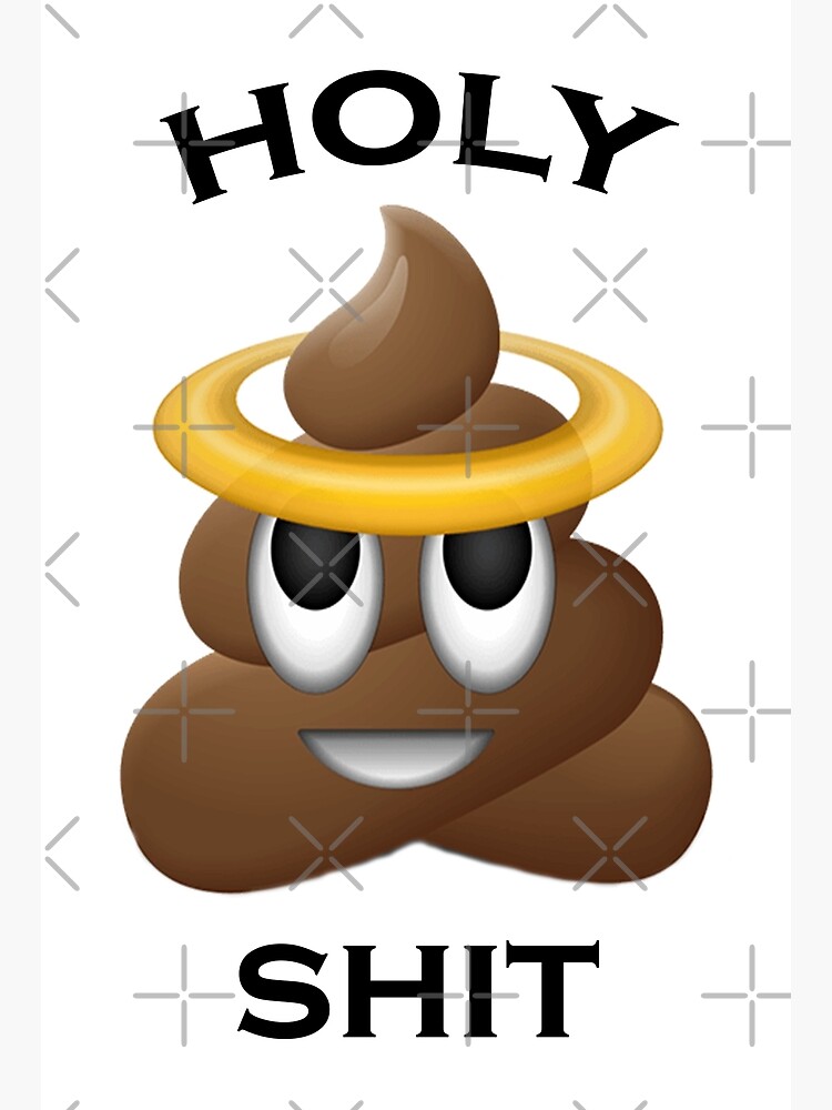 Holy shit poop emoji poster for sale by pam