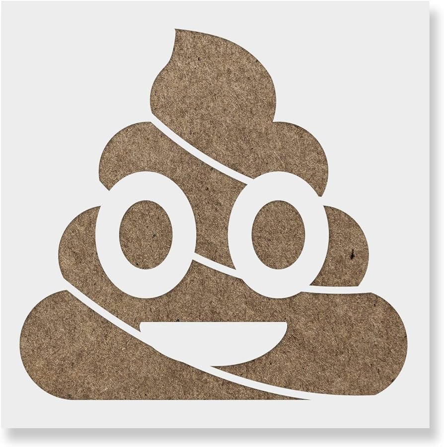 Emoji poop stencil template