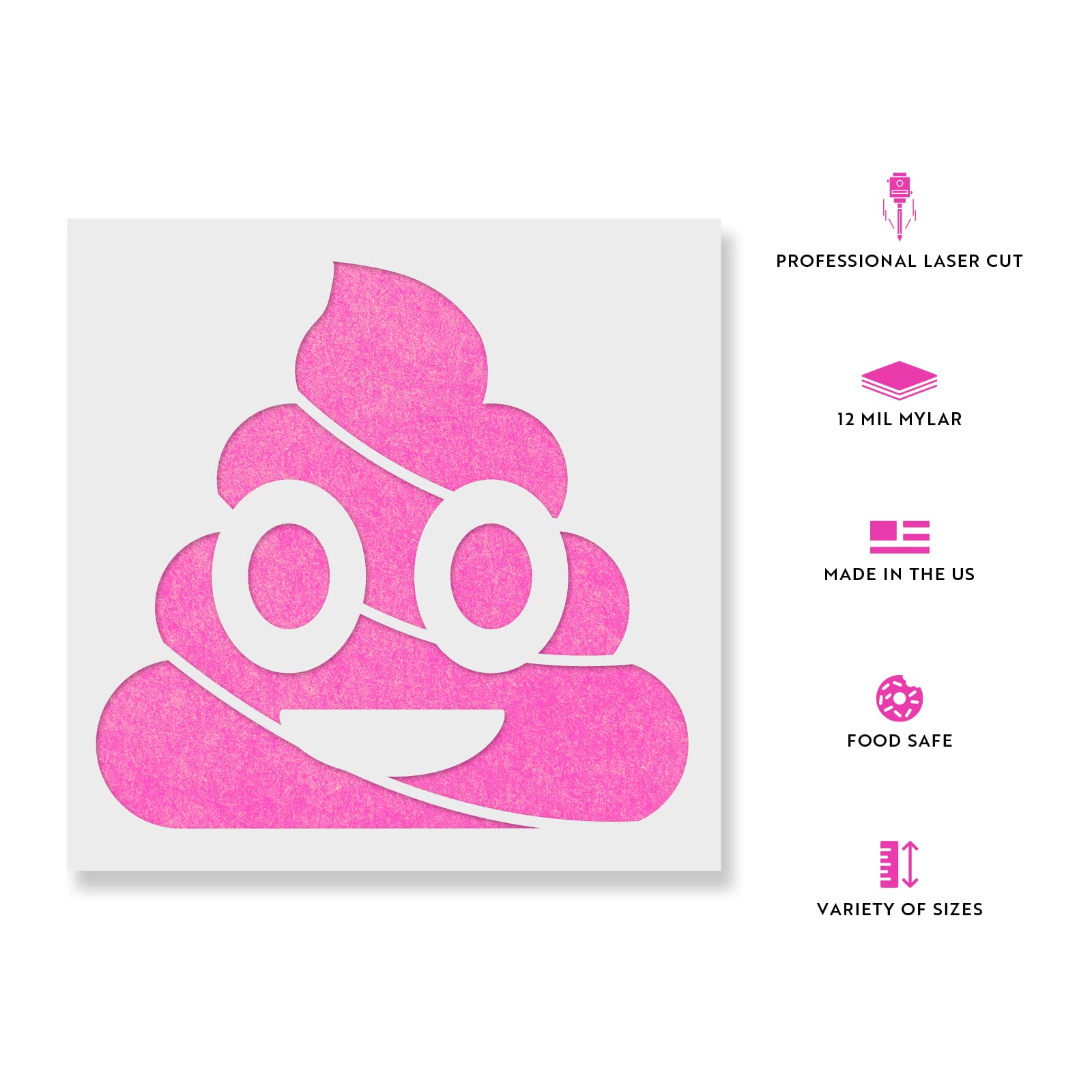 Emoji poop stencil template