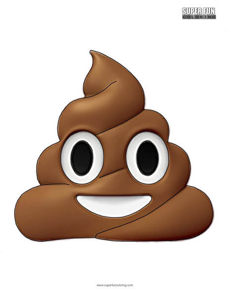 Poop emoji coloring sheet