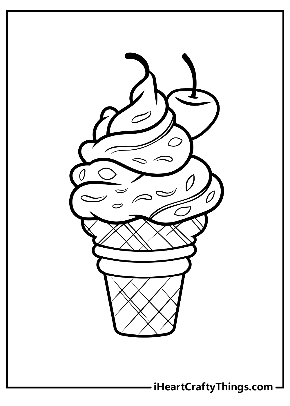 Ice cream coloring pages free printables