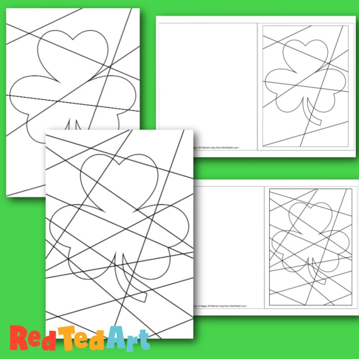 Pop art shamrock coloring pages