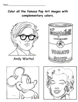 Pop art coloring page by miss blacks art studio tpt