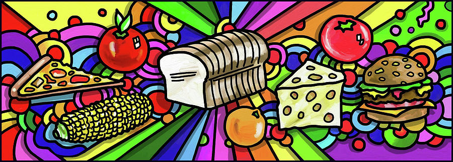 Food Pop Art Canvas