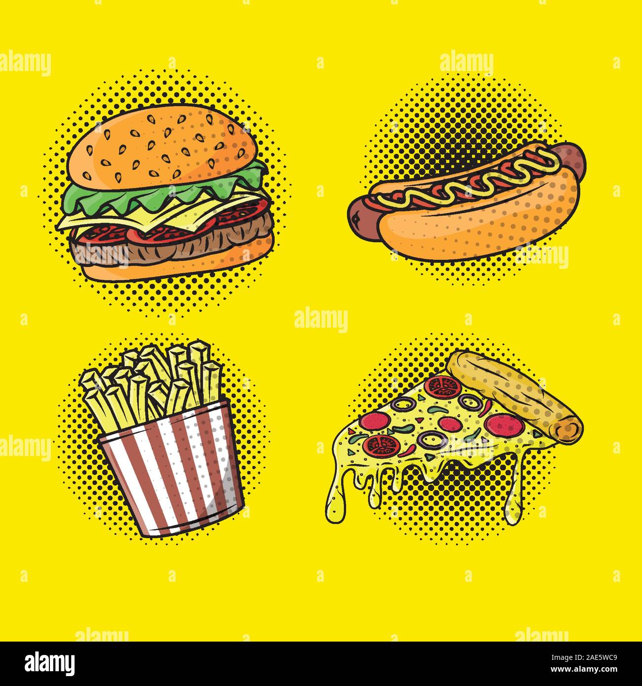 Food Pop Art Canvas