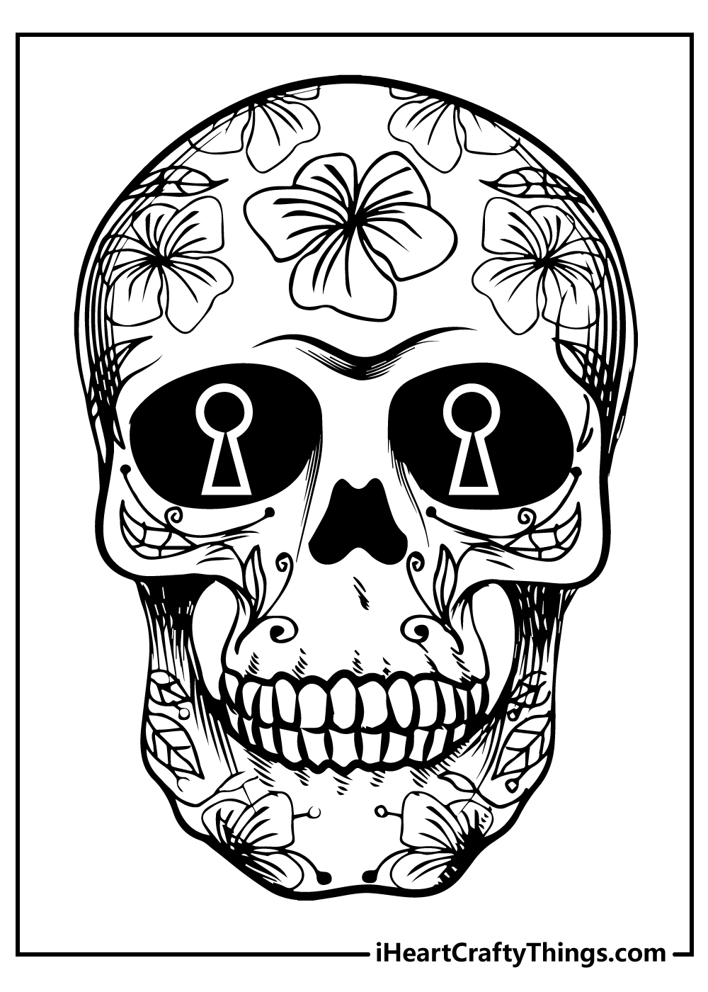 Sugar skull coloring pages free printables