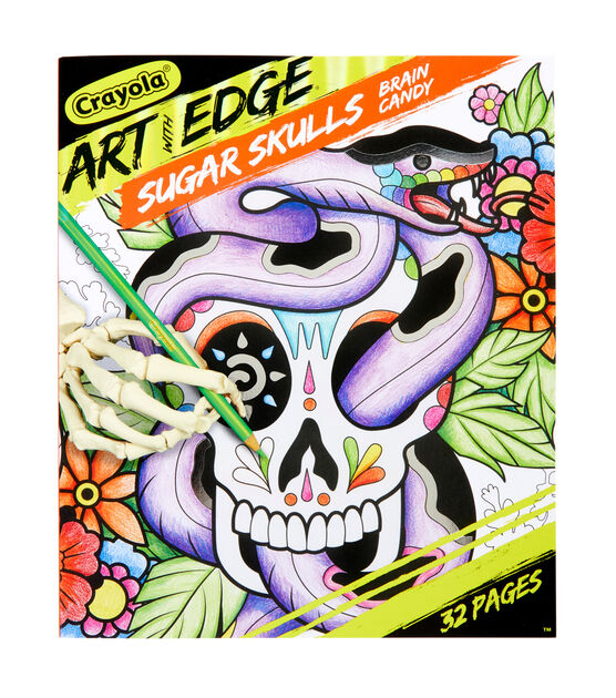 Crayola sheet x art edge sugar skulls coloring book