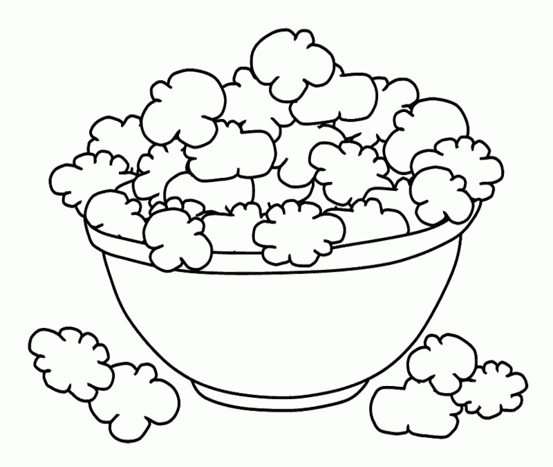 Coloring pages pop corn snack coloring pages