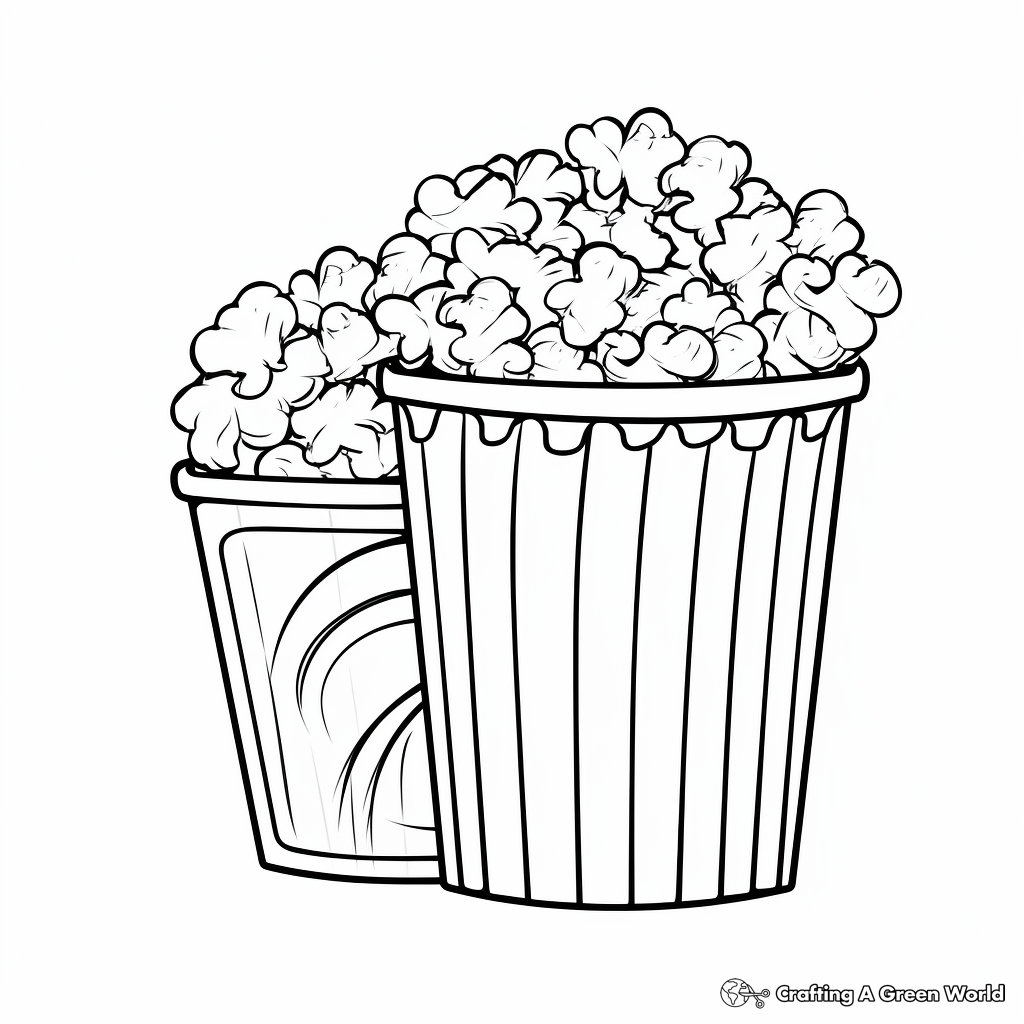 Popcorn coloring pages