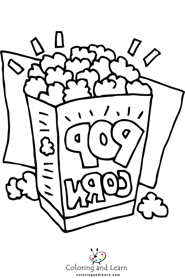 Popcorn coloring pages rcoloringpages