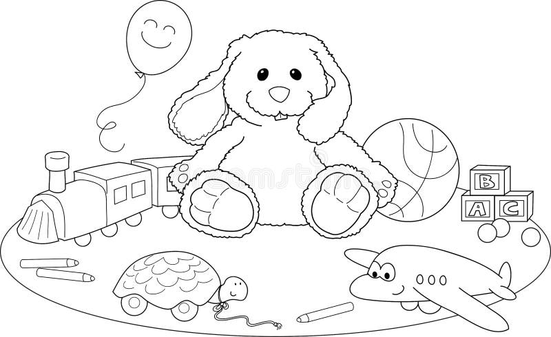 Toys coloring stock illustrations â toys coloring stock illustrations vectors clipart