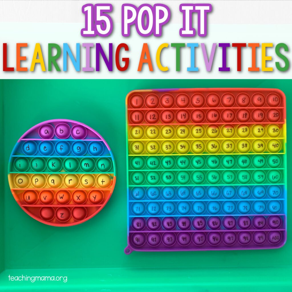 Ways to use pop it fidget toys for learning