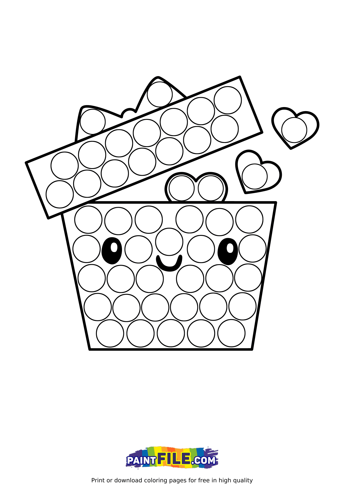 Pop it coloring pages printable for free download