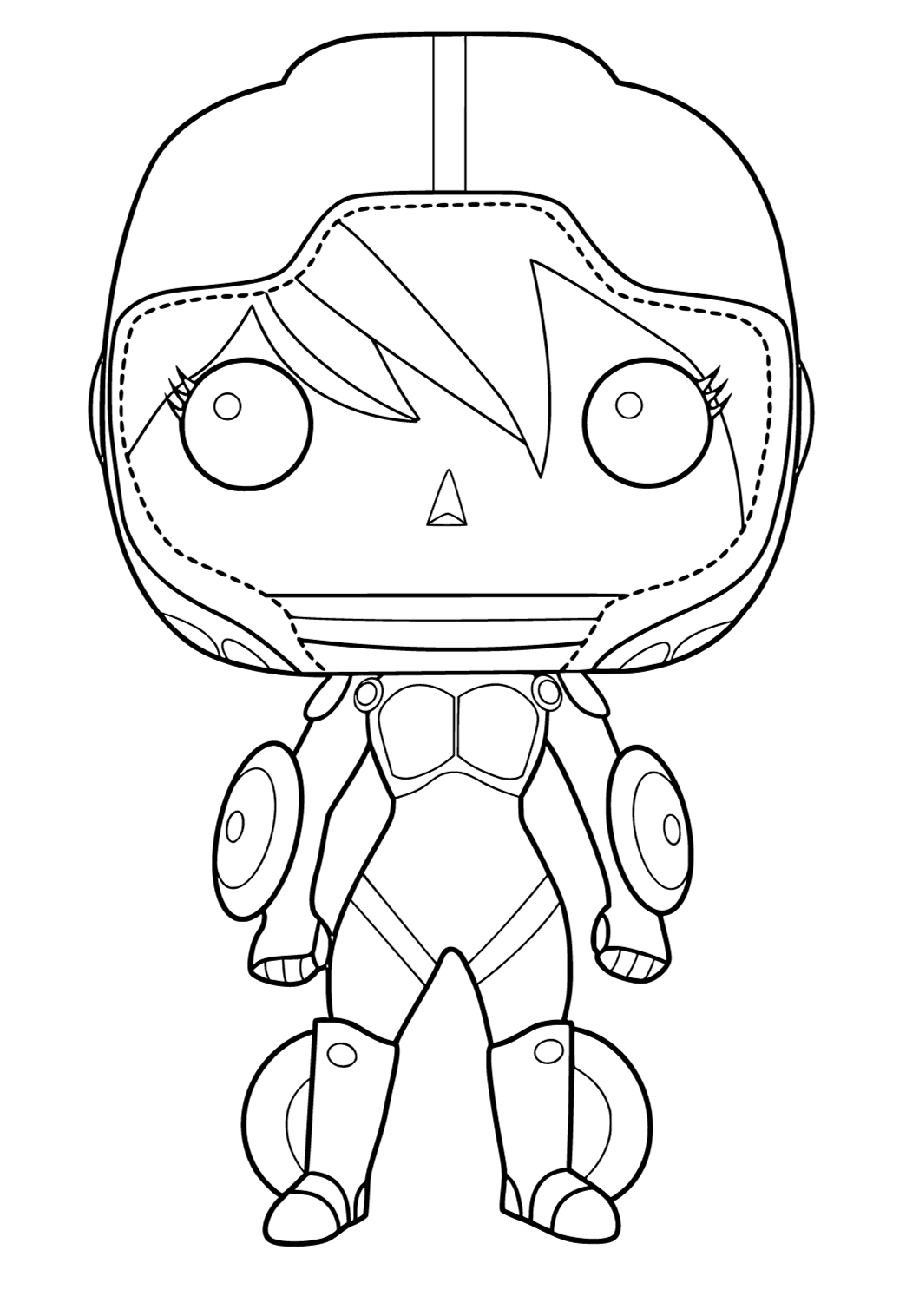 Free printable funko pop protector coloring page for adults and kids