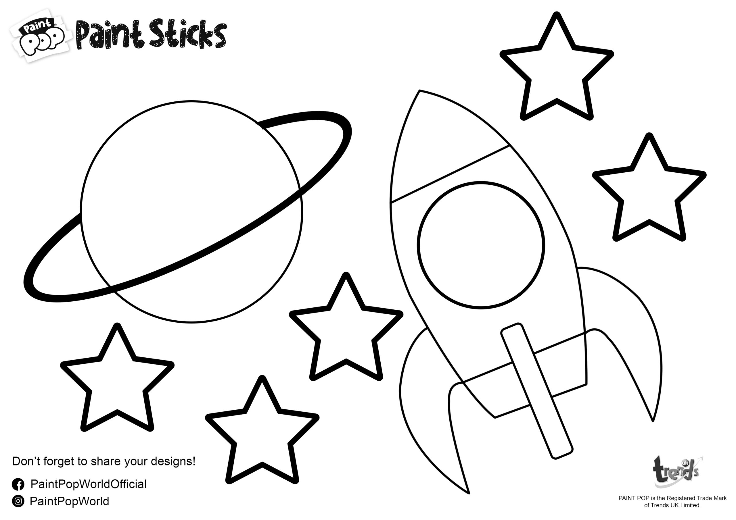 Downloadable paint pop colouring sheets activities