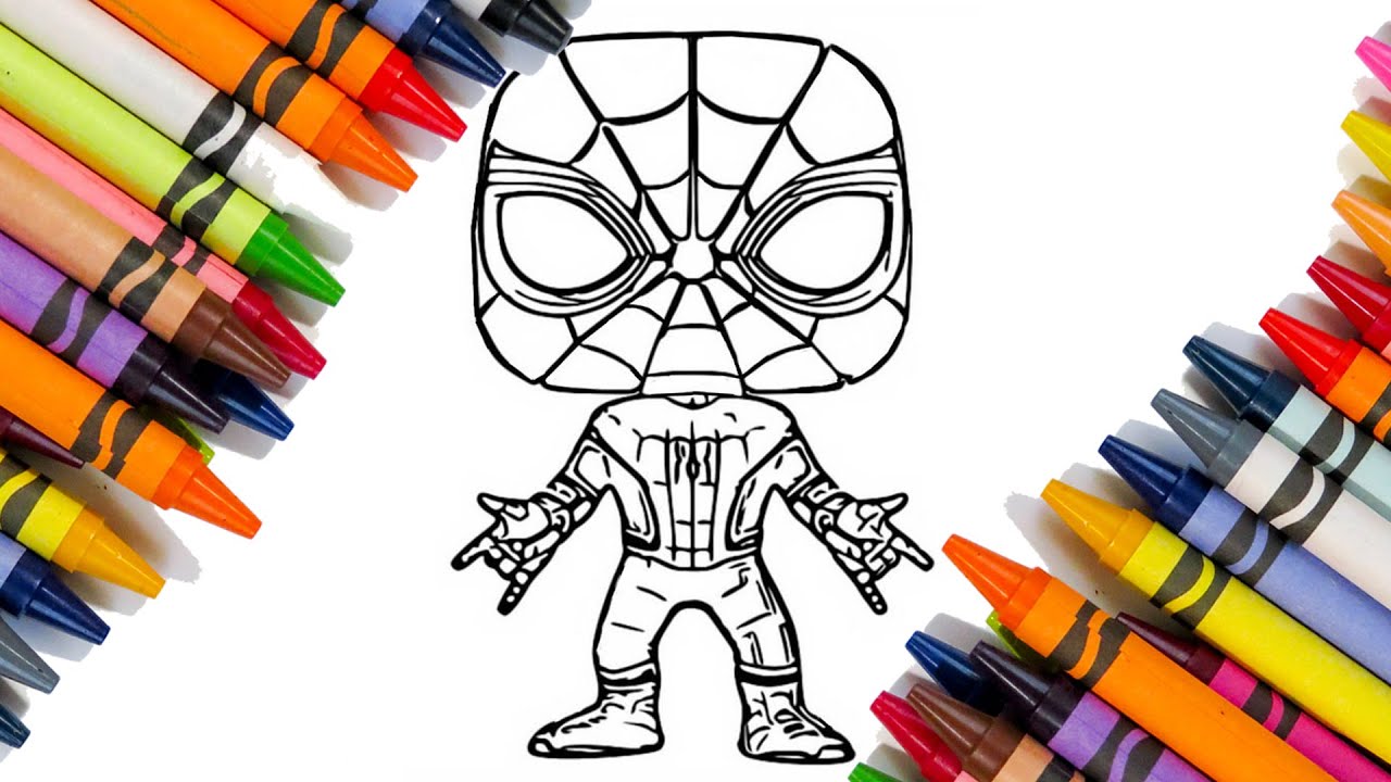 Coloring page spidey aazing friendscoloring spidey funko pop