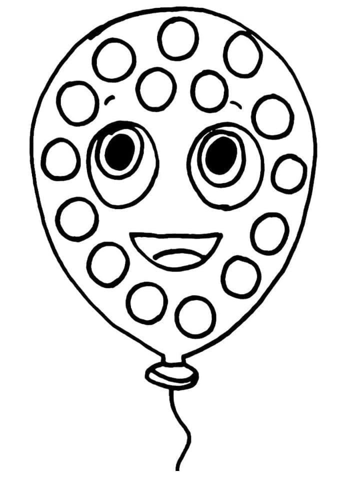 Pop it balloon coloring page