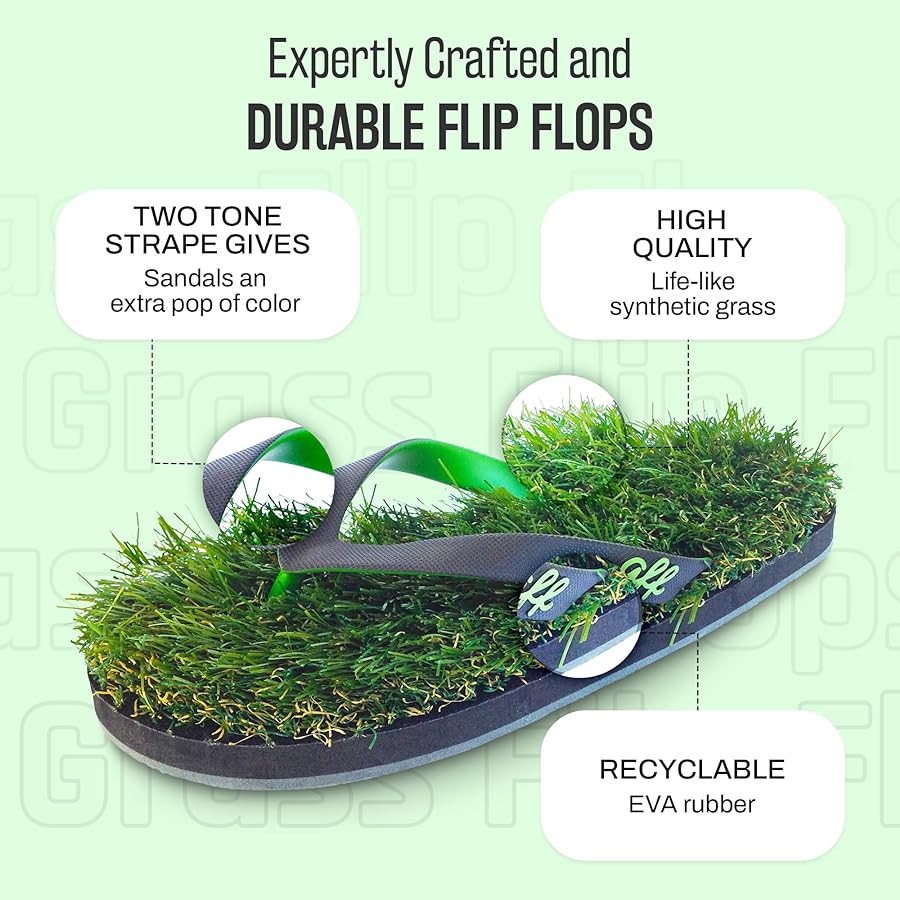 Gff grass flip flops for menwomenkids