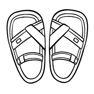 Sandals coloring pages printable for free download