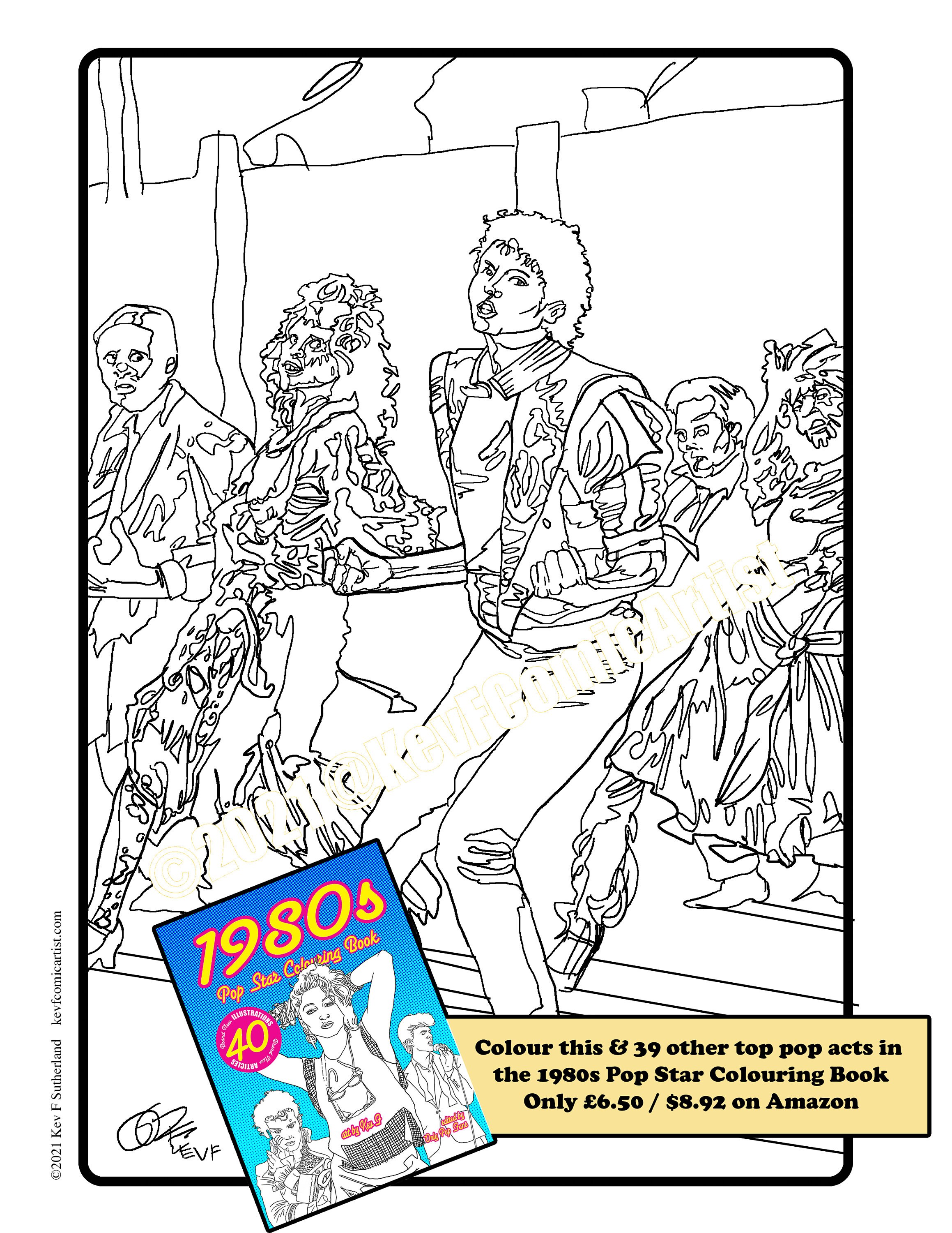 S pop star colouring book digital download