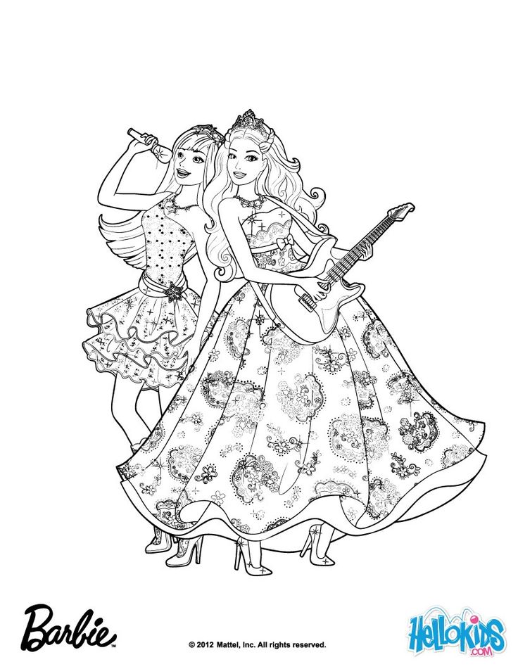 Princess tori and keira popstar barbie coloring page more barbie the princess the popstar colorâ barbie desenho pãginas para colorir da disney colorir barbie