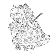 Princess tori and keira popstar coloring pages