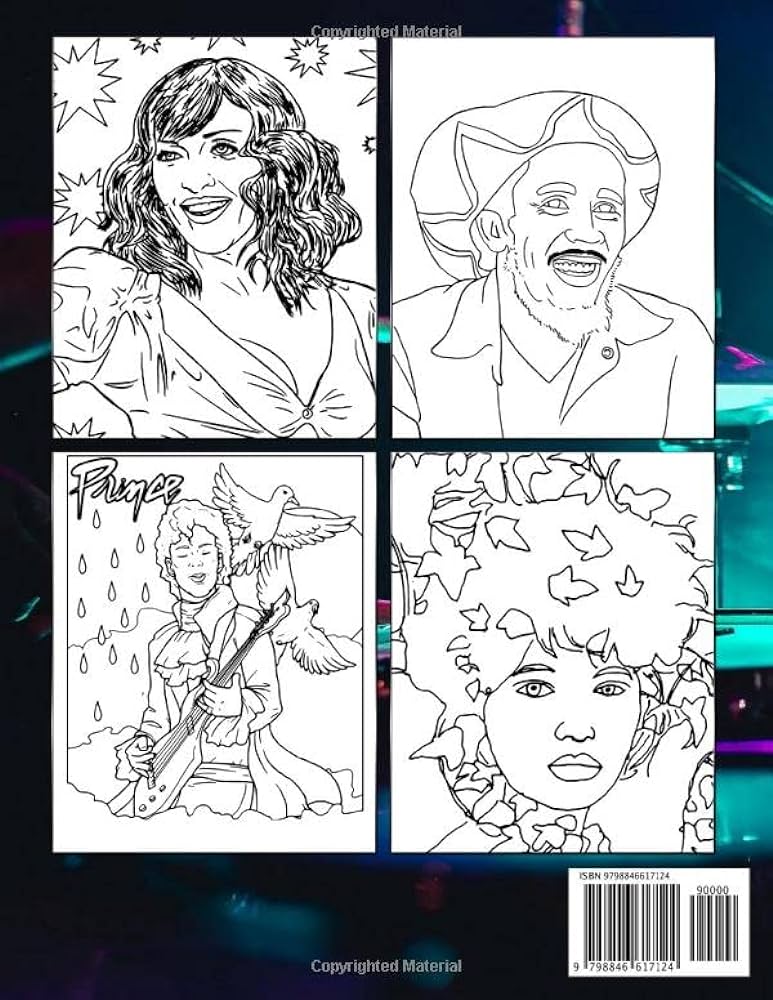 S pop star coloring book amazing coloring pages features antistress illustrations for all ages relaxation and stress relief world painting books