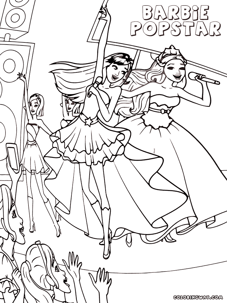 Barbie popstar coloring pages coloring pages to download and print