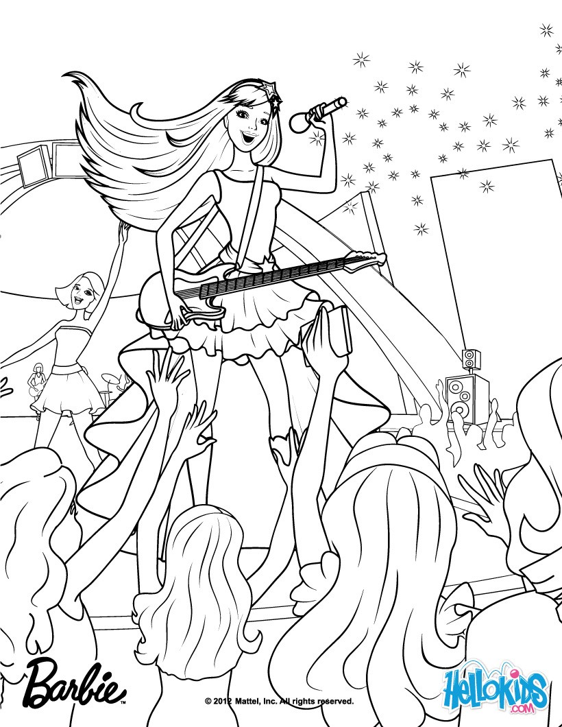 Keira the popstar coloring pages