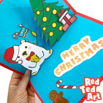 Ted christmas pop up card