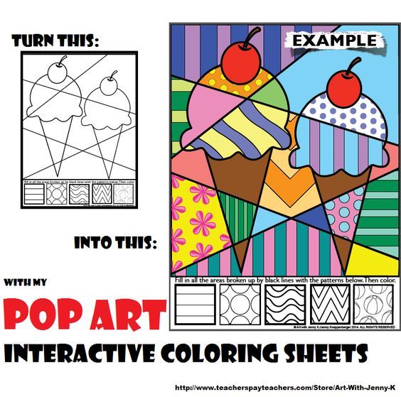 Huge pop art holiday coloring pages activity bundle w winter valentines day art handouts elementary art pop art