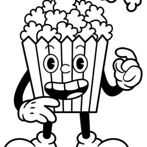 Popcorn coloring pages printable for free download