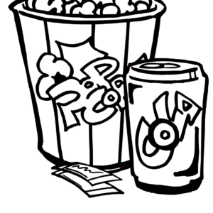 Popcorn coloring pages printable for free download