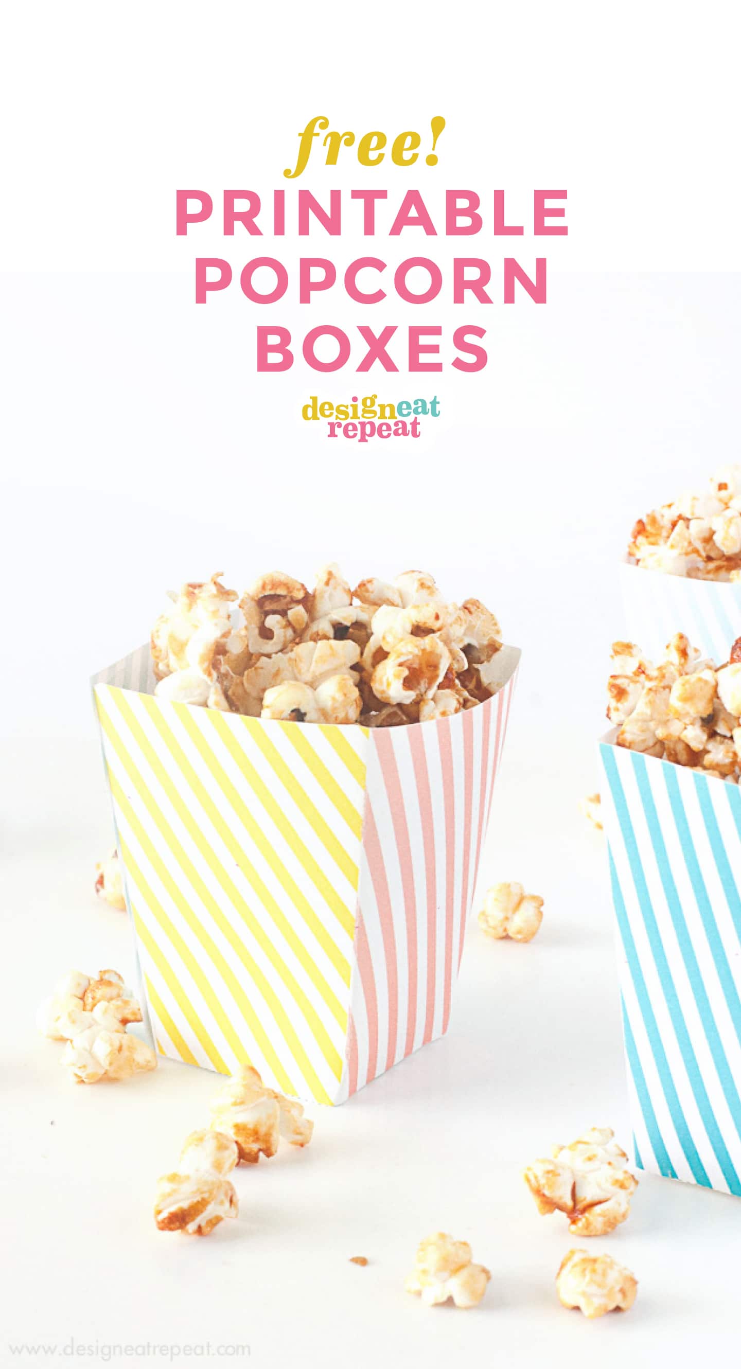 Free printable popcorn box template