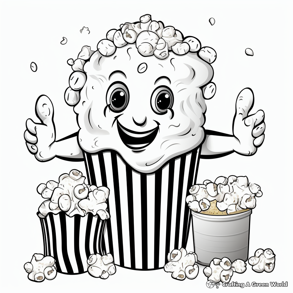 Popcorn coloring pages