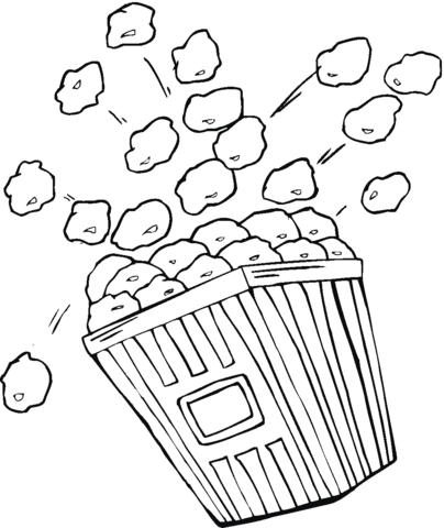 Bag of popcorn coloring page free printable coloring pages