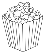 Popcorn coloring pages free printable pictures