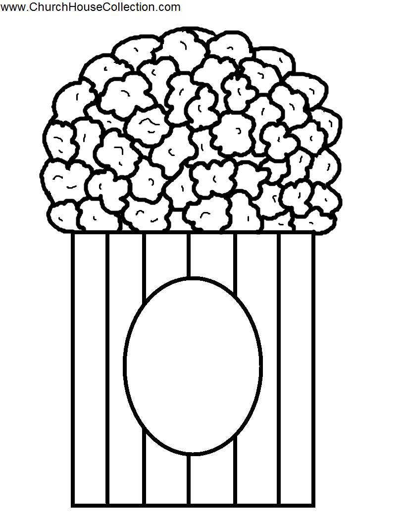 Popcorn template coloring printable pages pop clipart kernel open bible craft book good print board kids crafts cutout bulletin color sketch coloring page