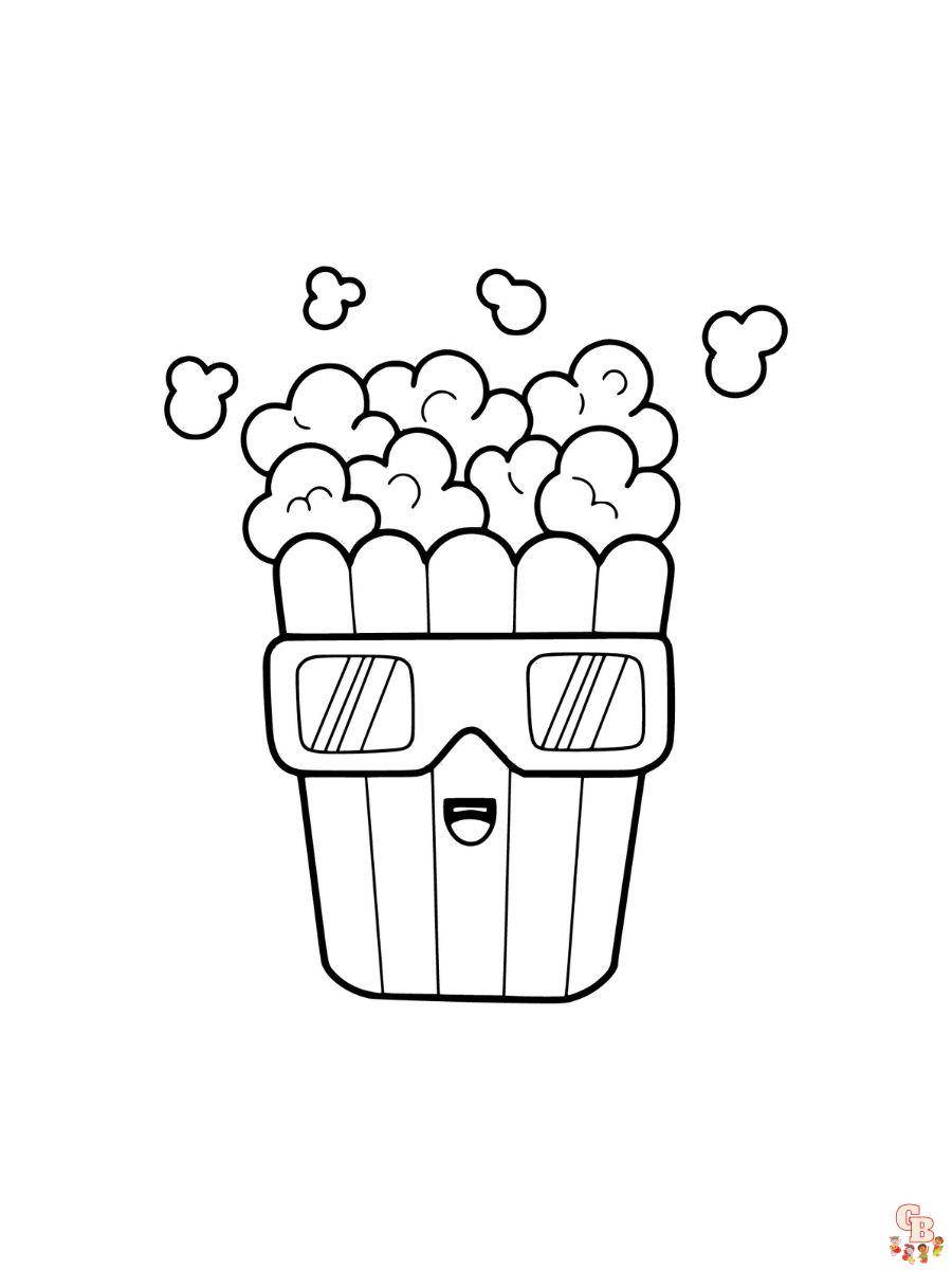 Popcorn coloring pages