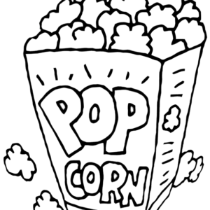 Popcorn coloring pages printable for free download