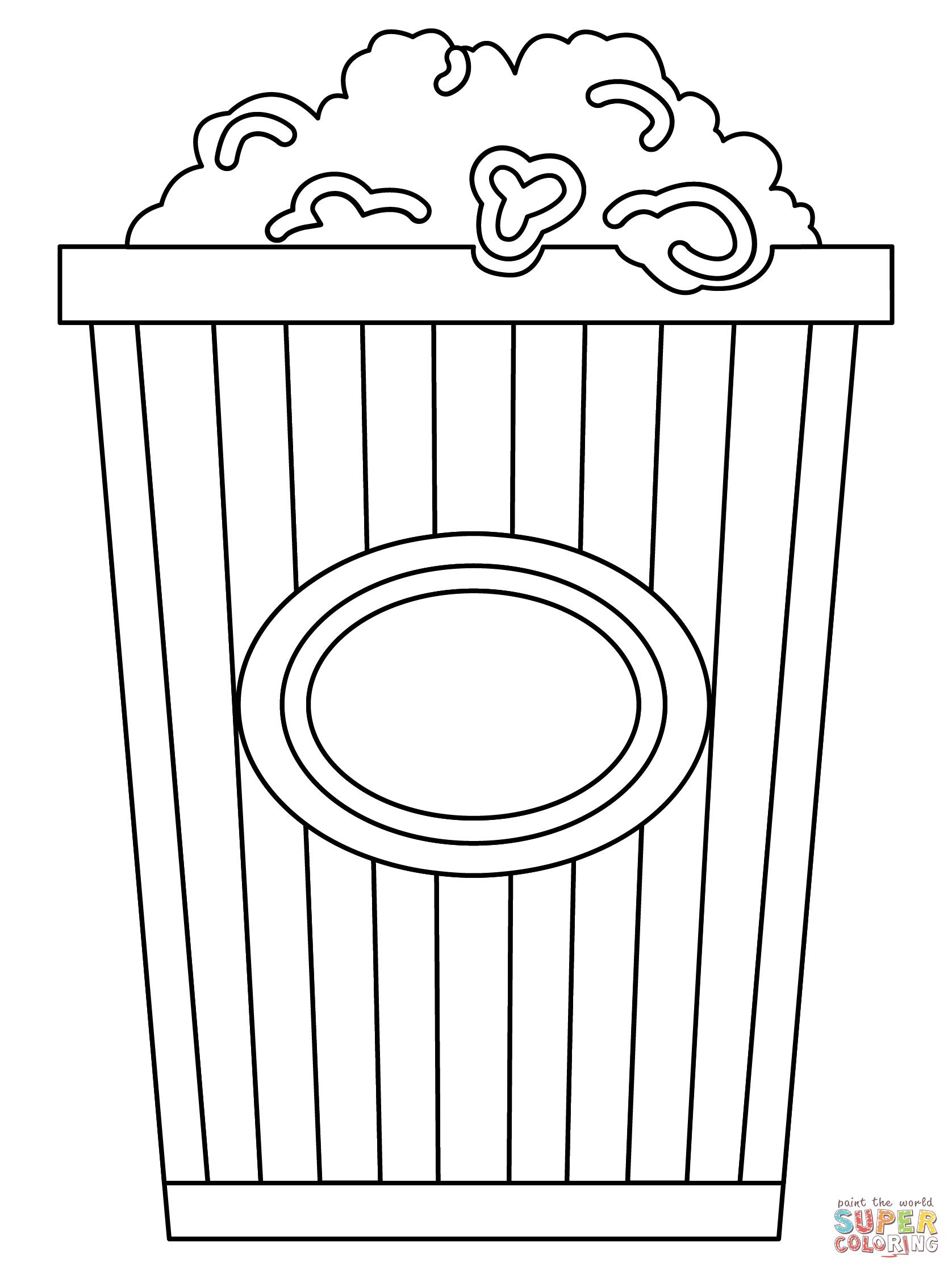 Popcorn coloring page free printable coloring pages