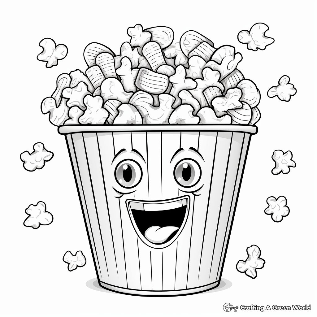 Popcorn coloring pages