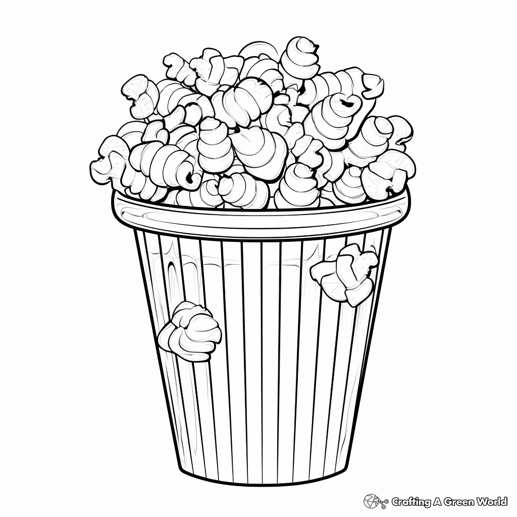 Popcorn coloring pages