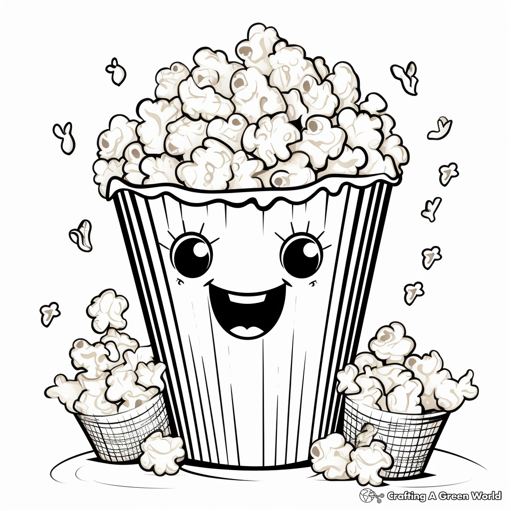 Popcorn coloring pages