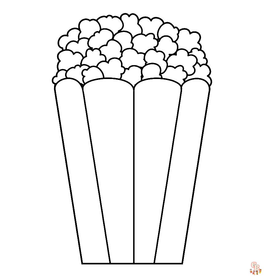 Popcorn coloring pages