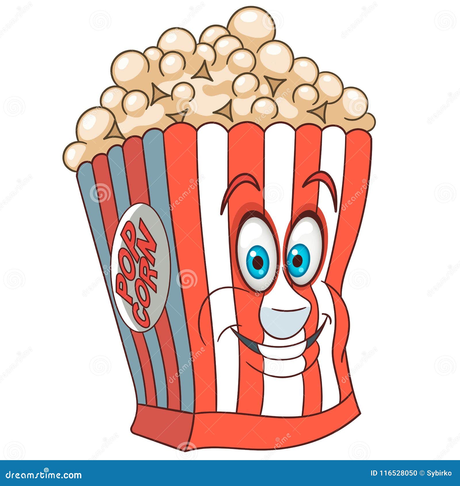 Cartoon popcorn bucket stock vector illustration of cooked