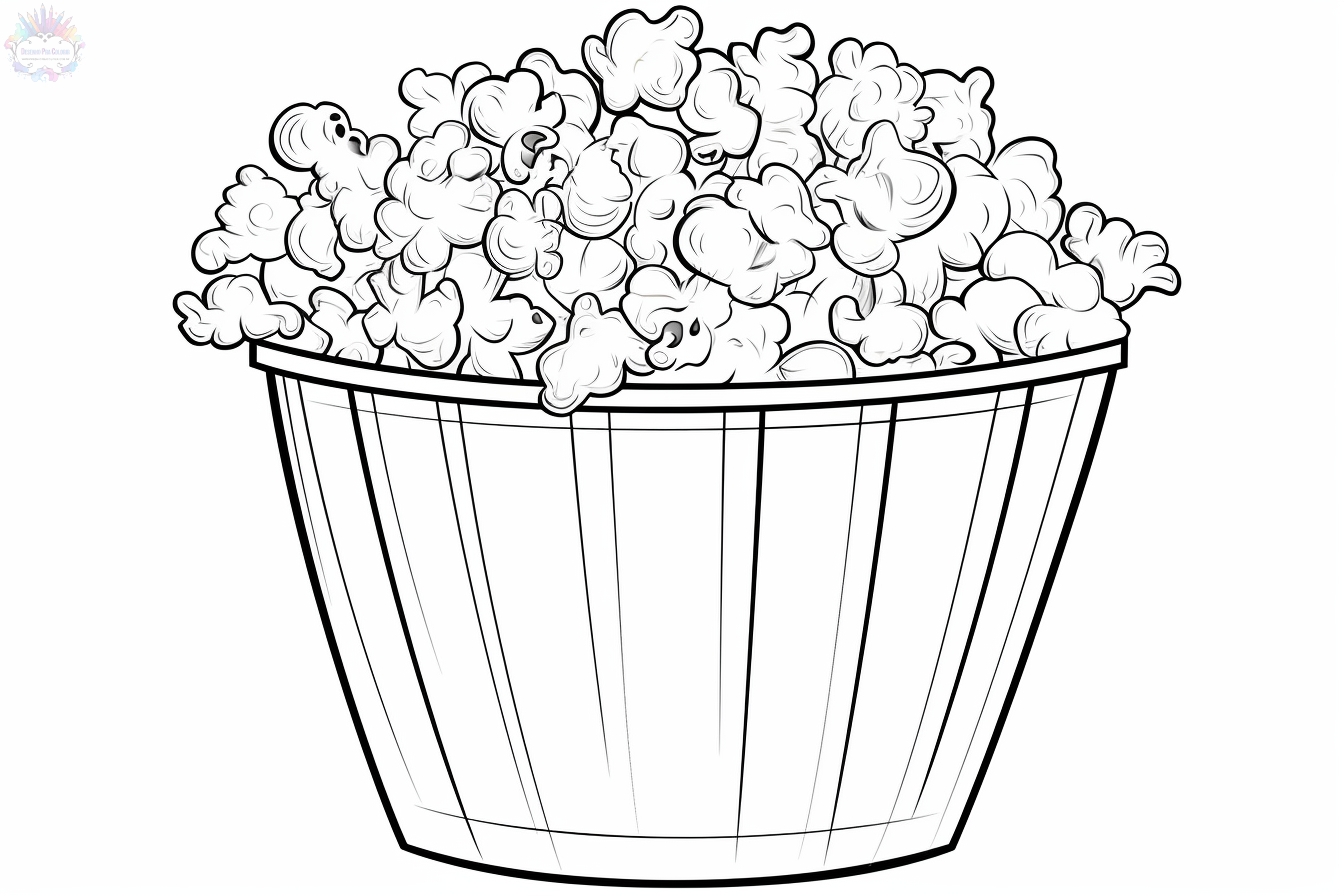 Popcorn coloring pages