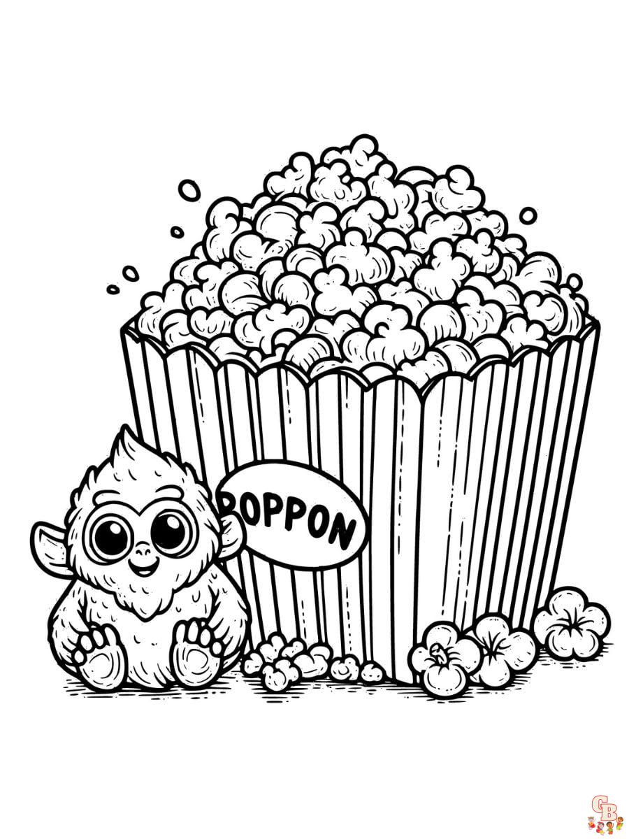 Popcorn coloring pages